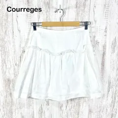 新品未使用 Courreges クレージュ サイドボタン レース フレアスカート ホワイト y2kのサムネイル