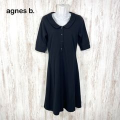 agnes b. アニエスベー ブラックフォーマルワンピース 40 日本製 L