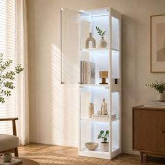 幅36*奥行26*高さ89CMホワイト】コレクションケースコレクション