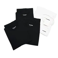 JIL SANDER ジルサンダー レディース ブラックTシャツ 3枚セット JPPT706540 WT248808イタリア正規品 新品 レディース　3枚セットのサムネイル