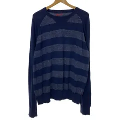【中古】　Levi's　セーター　長袖　ニット　トップス　クルーネック　ボーダー　オーバーサイズ　アメカジ　古着　/7073のサムネイル