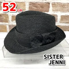 JENNI ジェニィ　キッズ/子供　ハットサイドリボン付き　ブラック　サイズ：52㎝　おでかけ　USED現状品　NMO6-157-08のサムネイル