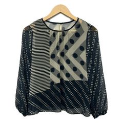 malla 長袖 ドット柄 スカーフ風デザイン トップス - メルカリ