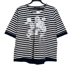 【タグ付き】KANSAI BIS カンサイビス レディース トップス Tシャツ ボーダー柄 13号 綿100％ J6のサムネイル