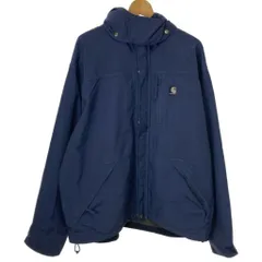 【中古】　Carhartt　ナイロンジャンパー　フード　フルジップ　無地　ワンポイント　オーバーサイズ　アメカジ　古着　/5633のサムネイル