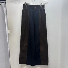 JOURNAL STANDARD × KIARIS VINTAGE&Closet ジャーナルスタンダード×キアリズ ヴィンテージ＆クローゼット 23AW Docking Pants ワイドパンツ GY75 ブラック ブラウン size:38【中目黒B06】のサムネイル