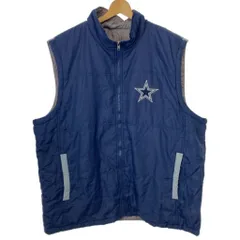 【中古】　NFL　ベスト　アウター　ハイネック　フルジップ　ワンポイント　オーバーサイズ　古着　/7103のサムネイル