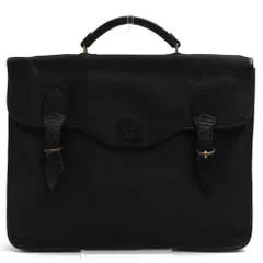 イルビゾンテ／IL BISONTE バッグ ブリーフケース ビジネスバッグ 鞄 ビジネス メンズ 男性 男性用 ナイロン レザー 革 本革 ブラック 黒  フラップ式のサムネイル