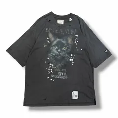 Maison MIHARA YASUHIRO EMBELLISHED DISTRESSED TEE エンベリッシュドデストロイキャットTシャツ メゾンミハラヤスヒロ J15TS752 ブラック 48 （18633M）のサムネイル