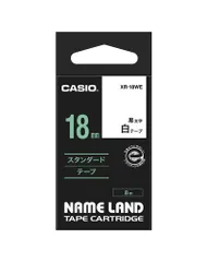 純正カシオネームランドラベルライターテープ18mmXR-18WE白地に黒文字のサムネイル