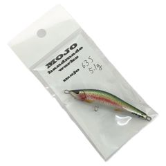 MOJOハンドメイドワークスバルサミノー新品レア品50HS5.2g 虹鱒カラー