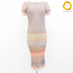 MISSONI ミッソーニ ニットワンピース 半袖 マルチカラー - メルカリ