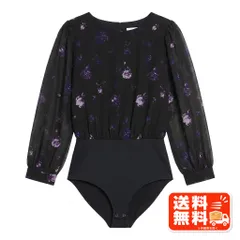 Chacott チャコット レオタード 花柄 シースルー袖 ブラック stina風のサムネイル