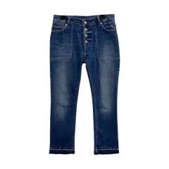 レディース Lサイズ / ZADIG&VOLTAIRE ザディグ・エ・ヴォルテール 5ボタン キックフレア クロップド パンツのサムネイル