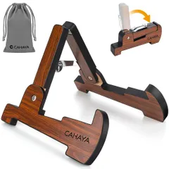 CAHAYAギタースタンド折りたたみウクレレアコギエレキアコースティックギター木製組立簡単多功能ギターエレキギターエレキベースバイオリンギターホルダーのサムネイル