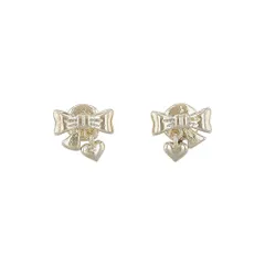 ＜MAGUFIT＞ マグネットイヤリング リボン×ハート AER0620-CP（シャンパンゴールド）のサムネイル