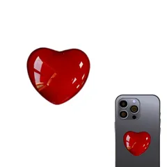 スマホリング おしゃれ 各種他対応 飴玉 円型 アイフォン 携帯りんぐホルダー スマートフォン バンカーリング かわいい 携帯 リング スマホ小物 スマホ グリップトック グリップトーク & スマホグリップ ホールドリング 落下防止 かわいい (ハート/赤)のサムネイル