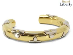 【激レア美品】ルイヴィトン LOUIS VUITTON ジョンク デイリー モノグラム フラワー バングル ブレスレット ゴールド シルバー M64849のサムネイル