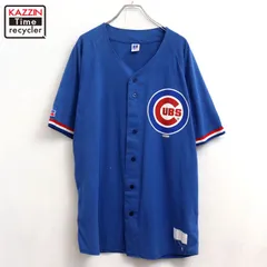90s USA製 MLB vintage RUSSELL シカゴ・カブス ベースボールシャツ メンズ 表記XXLサイズのサムネイル