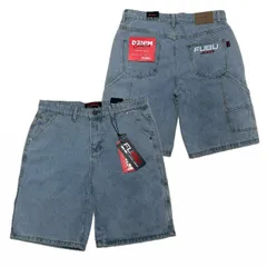 USA仕様 FUBU フブ Short Cargo Denim ショートカーゴデニム Y504 ライトブルー (SJNS49)のサムネイル