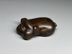 時代提物 木彫り根付【福鼠】高さ約4.2cm 重さ約22g◇縁起物◇ - メルカリ