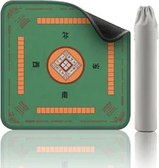 루엔트 마작 매트 70 x 70 cm 탁상용 마작 매트 (고무 보관 가방 포함)