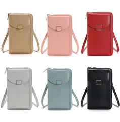 🌟フラップ付きスマホショルダー　 大人 かわいい おしゃれ　シンプル 縦型　ショルダー付き　全6カラー  送料無料(※一部対象外となります)