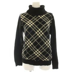 Burberry London 肩ボタン ノバチェック ウールニット 黒 M - メルカリ