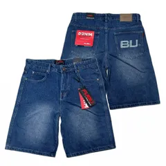 USA仕様 FUBU フブ Denim Shorts Pants デニム ショートパンツ Y502 Med Blue (SJNS52)のサムネイル