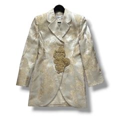 極美品 近年 LEONARD レオナール カンカン素材 ワンピース 花柄
