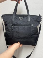 PRADA フランケンシュタイン トート ナイロン サフィアーノレザー ネロ