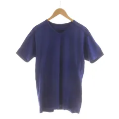 エーケーエム AKM Tシャツ カットソー OL 紺 ネイビー Vネック 半袖 無地 /RRのサムネイル