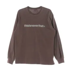 ディスイズネバーザット 25SS T ロゴ プリント コットン 長袖 Tシャツ DARK チョコレートのサムネイル