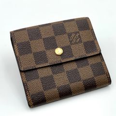 美品 ルイヴィトン ダミエ ポルトフォイユ エリーズ Wホック 財布