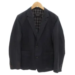 バーバリーブラックレーベル BURBERRY BLACK LABEL テーラードジャケット L 紺 ネイビー シングル 背抜き ノッチドラペル /SJ ■ECE006
