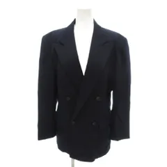 ラルフローレン RALPH LAUREN 美品 ヴィンテージ テーラードジャケット ウール 9 紺 ネイビー ダブルブレスト 総裏地 /SJ ■ECE006