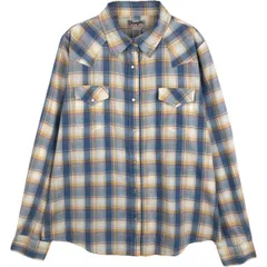 古着 ラングラー Wrangler WRANCHER SHIRTS チェック柄 長袖 ウエスタンシャツ レディースXL相当/eaa650423のサムネイル
