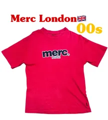 90s〜00s UK merc london Tシャツ　赤　フェルトのサムネイル