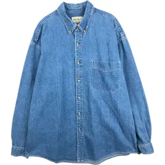 古着 エディーバウアー Eddie Bauer 長袖 ボタンダウンデニムシャツ メンズXL相当/eaa652039