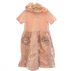 ベビーピンクハウス BABY PINK HOUSE ワンピース L ピンク 半袖 花柄 フード付き 柄切り替え P0506UAL38C /TK