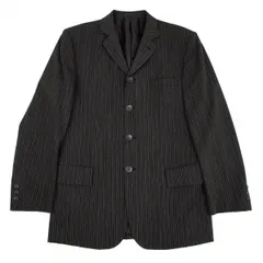 ジャンポールゴルチエ クラシックJean Paul GAULTIER CLASSIQUE 混紡ウールストライプ4Bジャケット チャコール50のサムネイル