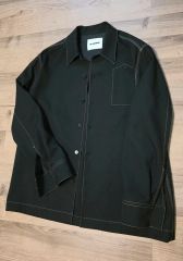 JIL SANDER 黒ウールシャツ サイズ40 ジルサンダー ブラック - メルカリ
