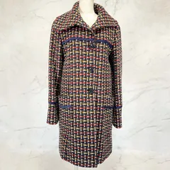 美品　MAX&CO. マックスアンドコー　ツイードコート　マルチカラー　裏地キルティング　ウール　ナイロン　アルパカ　モヘヤ　モヘア　42サイズのサムネイル