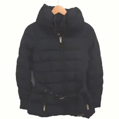 ザラ ベーシック ZARA BASIC ダウンジャケット アウター ベルト ジップアップ M 黒 ブラック /TT ■ECA006のサムネイル