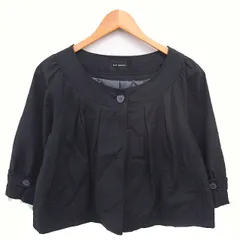 レイビームス Ray Beams ノーカラー ジャケット アウター 薄手 タック 七分袖 チャコールグレー /TT ■ECA006のサムネイル