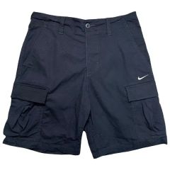 00s OLD NIKE バギーカーゴショーツ ワンポイント刺繍ロゴ ブラック