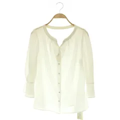 レッセパッセ LAISSE PASSE フロントボタンキャンディスリーブブラウス 七分袖 38 ホワイト /MY ■OSのサムネイル