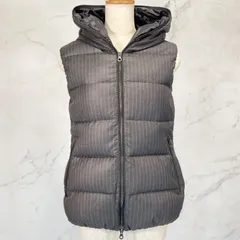 DUVETICA デュベティカ　FEBEDUE-wool フェベドゥエ　ウール　ダウンベスト　ストライプ柄　ダブルジップ　LANIFICIO F.LLI CERRUTI チェルッティ　グレー　40サイズのサムネイル