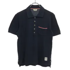 THOM BROWNE トム ブラウン ピケ ポケット ポロシャツ MJP022A-01455415 ネイビー 1のサムネイル