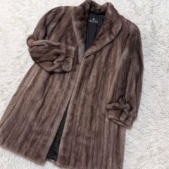 毛艶最上級 なめし柔らか 身幅60cm以上 フード付き セミロング ミンク 